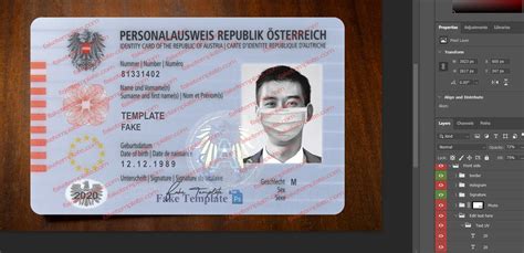 Austria ID Card Psd Fake Austrian Identity Card