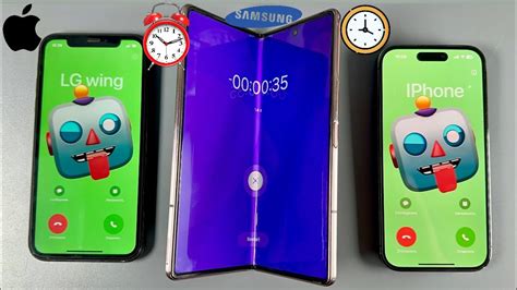 Alarm Clock Timer ON Vs Incoming Call Samsung Galaxy Fold 2 Vs IPhone