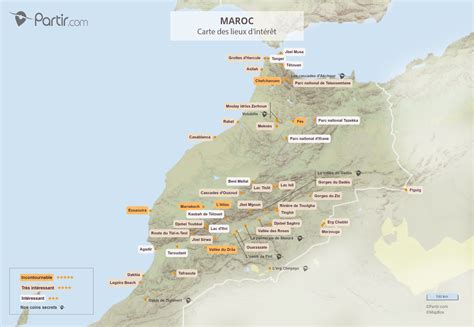 Cartes Touristiques Et Plans Maroc Régions Points Dintérêts Et