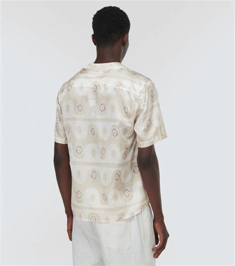 Commas Printed Silk And Cotton Shirt Commas