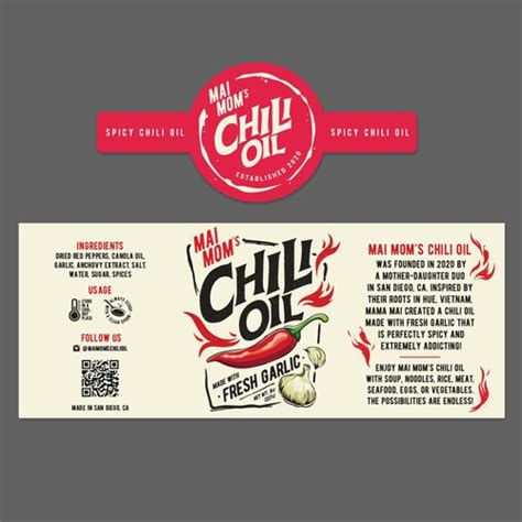 Designs Eye Catching Packaging Label For Spicy Chili Oil Jar