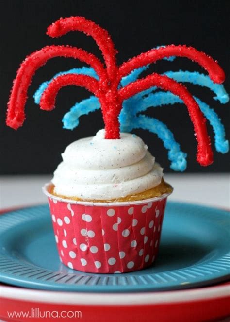 Candy Fireworks Cupcake Toppers