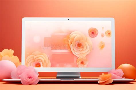 Colorful View Of The Website Design On The Computer Screen In The Style