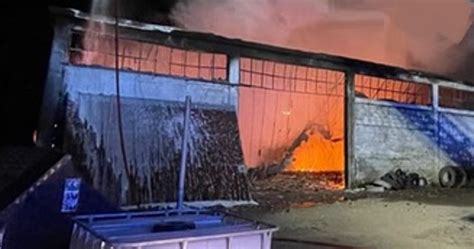 Nogara VR Incendio Distrugge Deposito Agricolo 18 05 21 Video