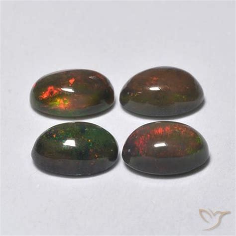 Carat Oval Black Opal Gemstones For Sale Loose Certified Black