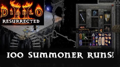 Diablo 2 Resurrected 100 Summoner Runs Drop Highlights Youtube