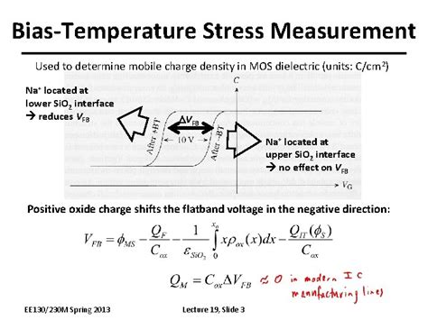 Lecture 19 OUTLINE The MOS Capacitor Contd Final