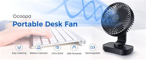 Ocoopa Small Desk Fan Mah Rechargeable Usb Fan Battery Operated