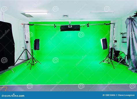 Green Screen Studio Royalty Free Stock Image - Image: 28818406