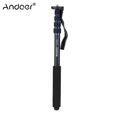 Andoer Monopod Telescopic Adjustable PortablePhotography DSLR Camera Monopod Unipod Pole Walking ...