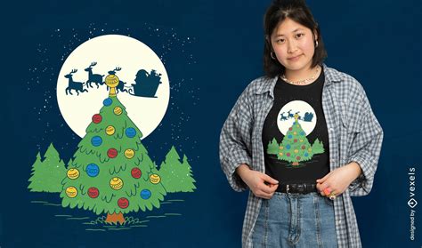 Baixar Vetor De Design De Camiseta De árvore De Tigelas De Grama De Natal