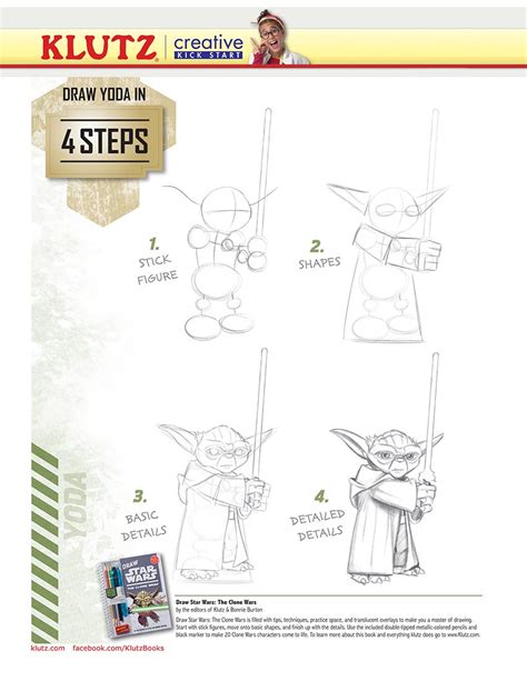 Draw Yoda In Steps Scholastic Parents