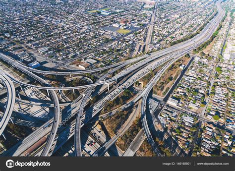 Freeway Intersection In Los Angeles Stock Photo By Melpomene