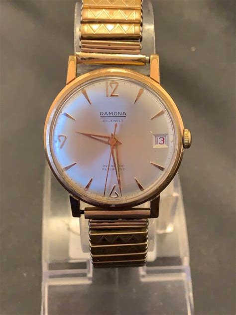 Vintage Gents Ramona Jewel Automatic Swiss Calenda Gem