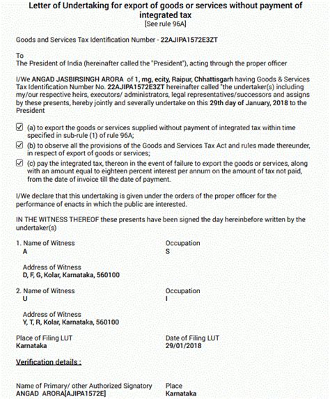 Lut In Gst Letter Of Undertaking Explained Steps To Apply Off