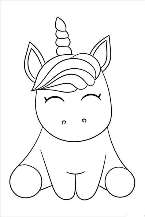 Super Cute Cute Baby Unicorn Coloring Pages Coloring Book