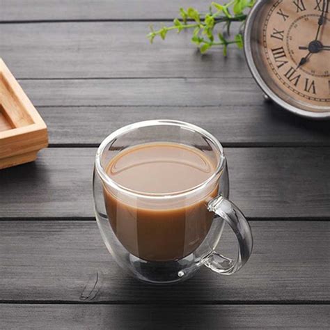 Original Gelas Kopi Double Wall Cangkir Kopi Teh Double Wall Coffee Glass Mug Double Wall Unik