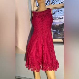 Roz Ali Dresses Party Lace Overlay Hot Pink Dress By Roxy Ali