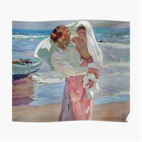 Joaquin Sorolla Y Bastida After Bathing Poster By Artcenter