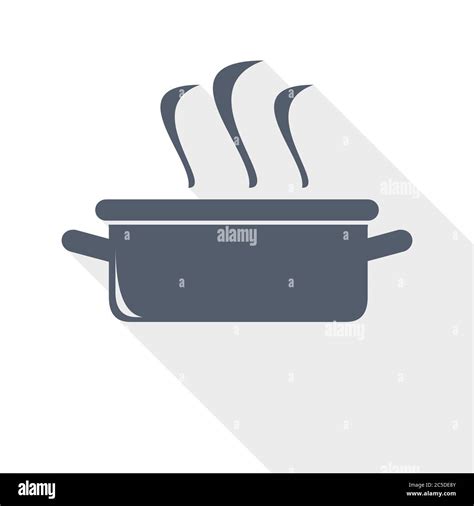 Kitchen Pot Cooking Concept Flat Design Vector Icon Stock Vector Image