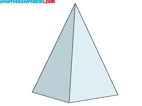 How to Draw a 3D Pyramid - Easy Drawing Tutorial For Kids