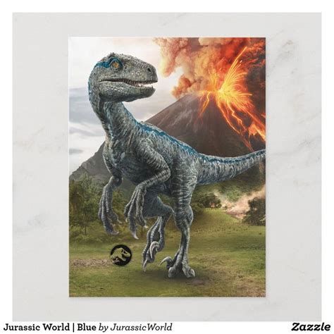 Jurassic World | Blue Postcard | Zazzle | Blue jurassic world, Jurassic ...