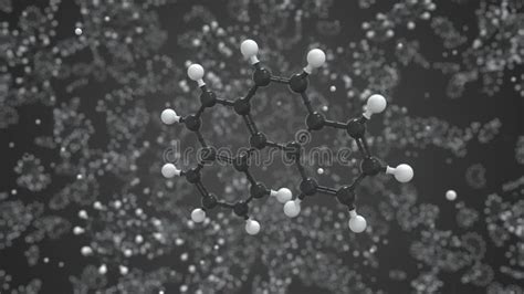 Benzo C Phenanthrene Molecule Conceptual Molecular Model Chemical Looping 3d Animation Stock