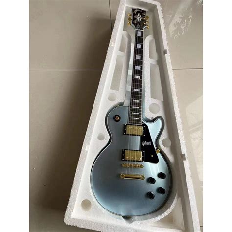 Gibson Les Paul Custom Metallic Blue Electric Guitar 22 Frets Chibson