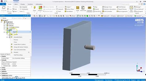 Bullet Collision Simulation With Ansys Explicit Dynamic Youtube