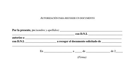 Carta De Autorizacion Para Recoger Documentos Image To U