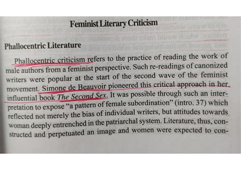 Feminist Literary Criticism B A English Language And Literature Studocu