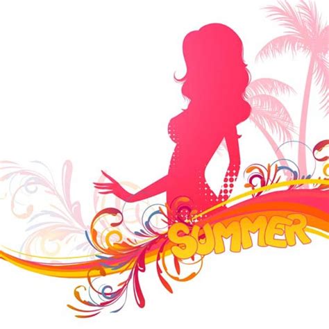 Bikini Girl Vector Shapes
