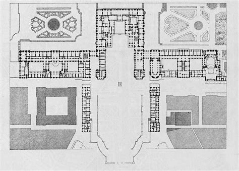 Plan Of The Ground Floor Of The Chateau De Versailles Versailles