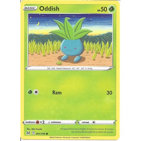 Pokemon Trading Card Game 001196 Oddish Common Card Swsh 11 Lost