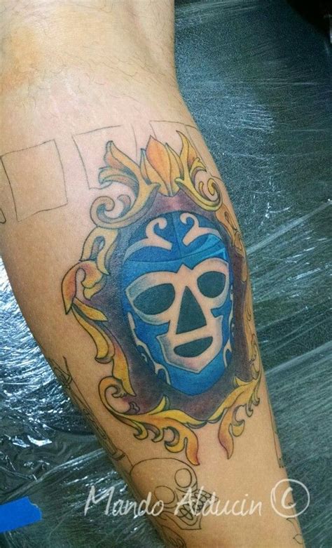 Mexican Wrestler Mask Tattoo By Mando Alducin Tatuajes De Luchador