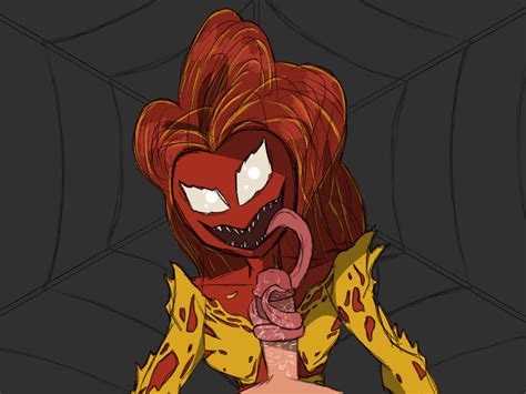 Rule 34 2023 Alien Blowjob Colored Sketch Fellatio Female Insomniac Games Marvel Mary Jane