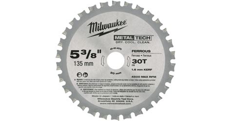 Milwaukee 5 38 In X 30 Teeth Metal And Stainless Cutting Circular Saw