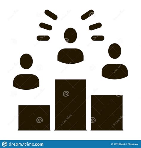 Winners Podium Human Talent Icon Vector Illustration Stock Vector