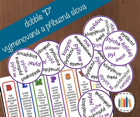 dobble P vyjmenovaná a příbuzná slova Český jazyk gramatika