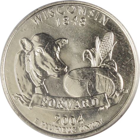 2004 D Wisconsin Extra Leaf High 50 Statehood Quarter Pricing Guide | The Greysheet