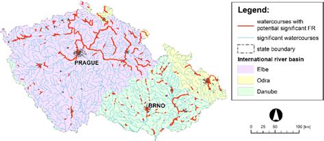 Selected Watercourses In The Cr Which Have High Flood Risk Fr