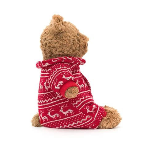 Jellycat Bartholomew Bear Winter Pajamas Plush Toy Gift Ebay