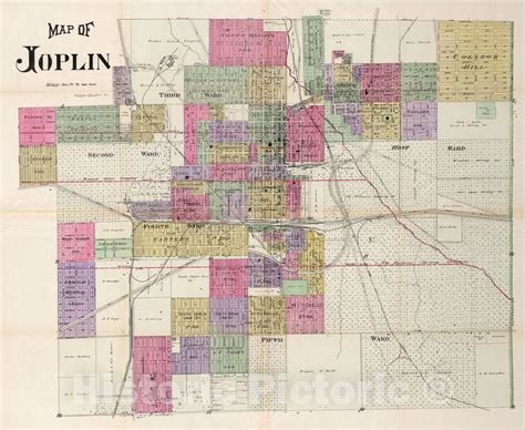 Historic Map Joplin Missouri 1895 Vintage Wall Art Historic