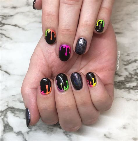 Rainbow Drip Nail Art Drip Nails Nails Nail Art