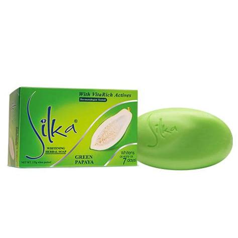 Silka Whitening Herbal Soap Green Papaya 135g Palengke Thailand