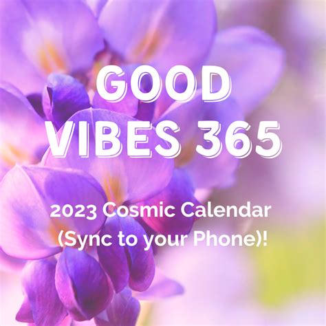 2023 Annual Cosmic Calendar