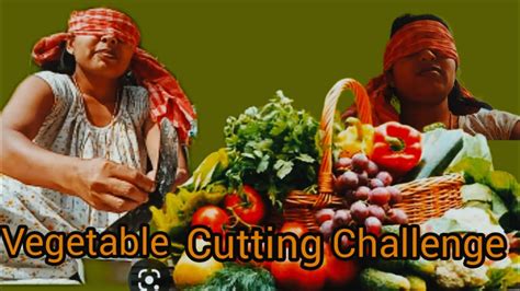 Blindfolded Vegetable Cutting Challange Chokh Bedhe Sobji Kata