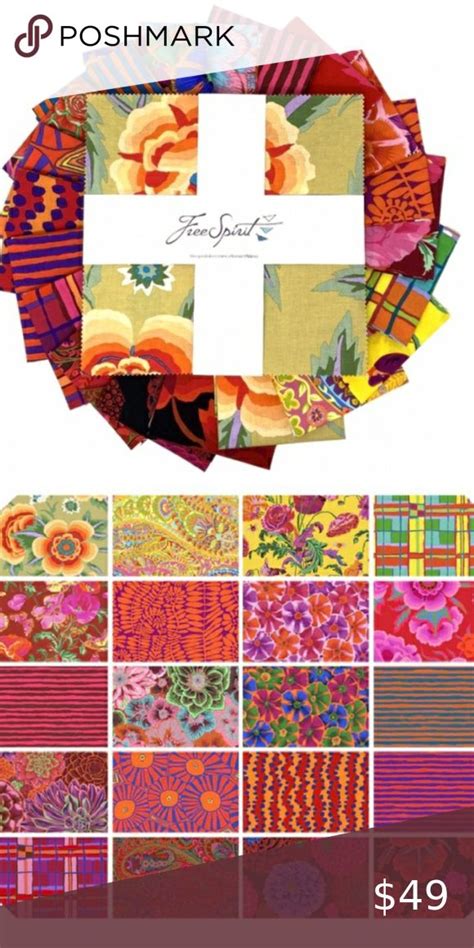 Vibrant Kaffe Fassett Cotton Layer Cake For Quilting