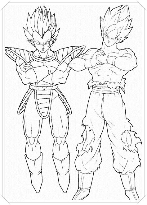 Los más lindos dibujos de GOKU para colorear y pintar a todo color