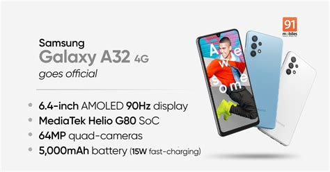 Samsung Galaxy A32 4g Launched With 90hz Amoled Display Will Launch In